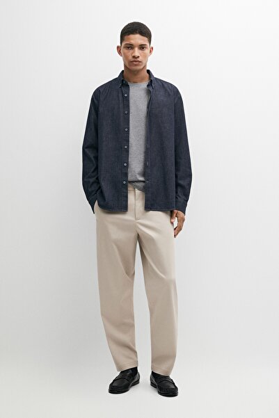 Massimo Dutti Pamuk karışımlı bel detaylı pantolon