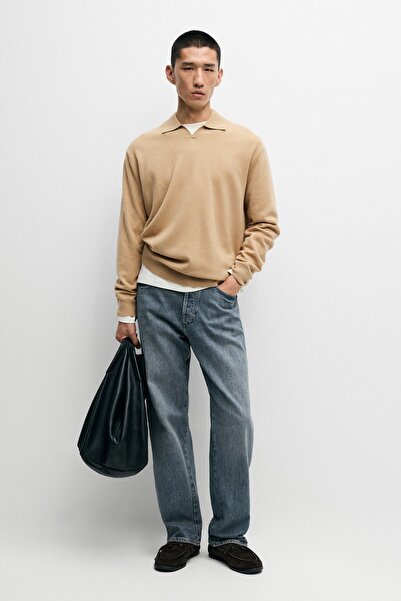 Massimo Dutti %100 yün polo yaka kazak