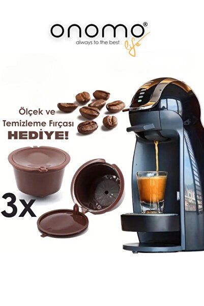Onomo Life Dolce Gusto Uyumlu Kahve Kapsülü 3 Adet Yeniden Kullanılabilir