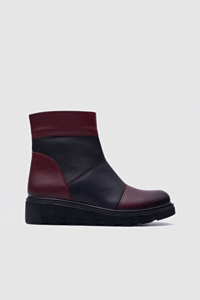 Beta Lacivert-Bordo Kadın Comfort Bot [BT070013]