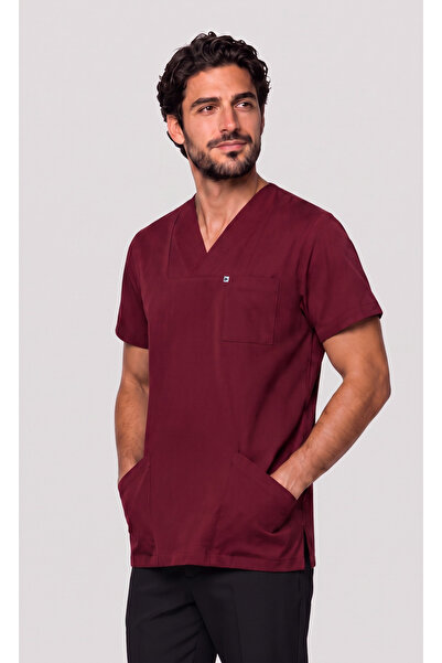 DENİZ İŞ Men's Envelope Collar Bitter Green, Burgundy, Tile Lycra Belinda Fab...