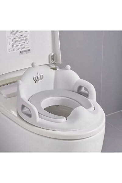 DMV Solux Reductor WC copii DMV Solux, cu spătar și mânere, model coroană, alb