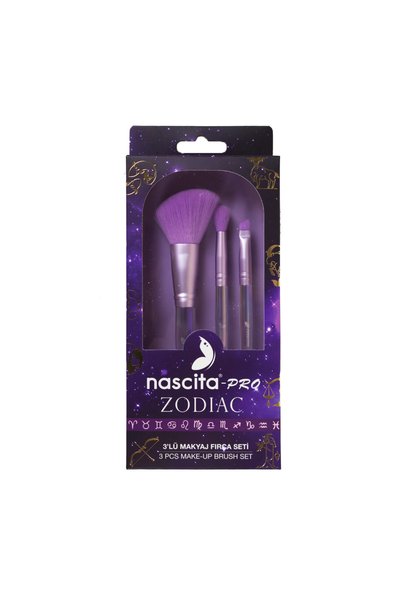 nascita Zodiac Makyaj Fırça Seti 3'lü NASBRUSHSET138