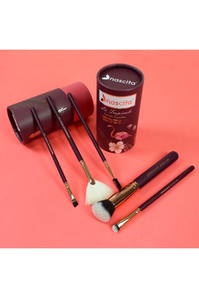 nascita La Tropicale Serisi Bordo Makyaj Fırça Seti 5'li Kavanoz NASBRUSHSET95