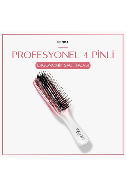 Fenda Professional 4 Pin Ergonomic Pink Hair Brush Fndfpro00003Pn
