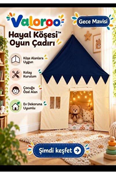 Genel Markalar Hayal Köşesi™ Köşe Oyun Çadırı | Çocuk Oyun ve Okuma Alanı