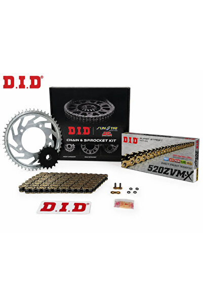 D.I.D Zincir Dişli Seti - Yamaha YZ (125 CC 2020-2024) Z: DID-520ZVM-X (Gold)-114
