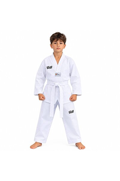 Atlas Sport Costum de Taekwondo Dobok WT alb, Uniformă de Taekwondo, Dobok de...