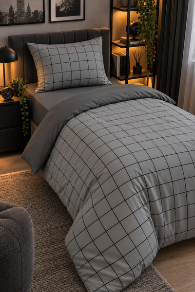 İsmail Gürel Single Size Fitted Sheet Duvet Cover Set |   Cotton