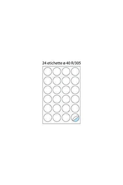 Markin Labels 24/A4 O40 100/box round