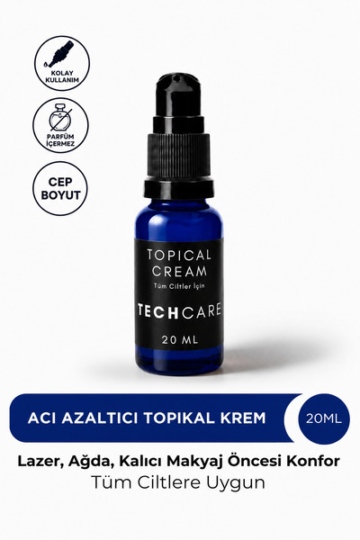 Tech Care Pain Reducing Care Cream-Topical Cream Laser Hair Removal Wax Filler Prp Permanent Makeup 20ml