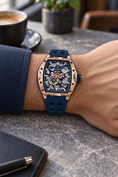 Reward Rd331031 Silicone Band Automatic Men's Wristwatch