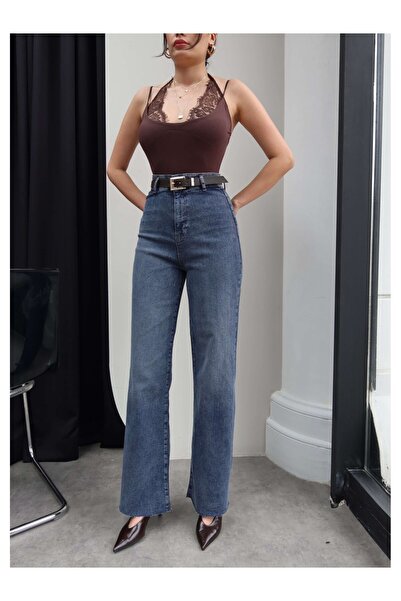 ESRAHELVACI High Waist Belted Wide Leg Jeans