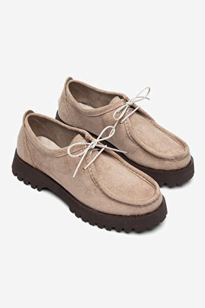 HVZ Exclusive Bej Süet Ayakkabı Loafer Makosen Casual Ergonomik Rahat Yumuşak...