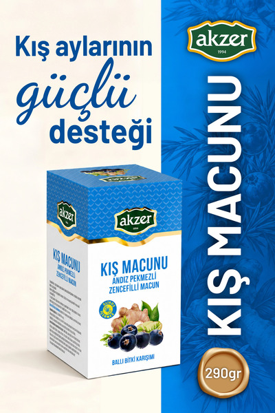 Akzer Kış Macunu Andız Pekmezli Zencefilli Ballı Karışım