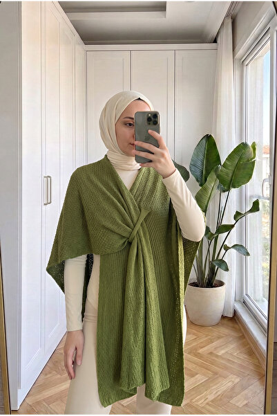 Kirazca Butik بونشو نسائي من التريكو الفضفاض بتفاصيل ربط متقاطعة