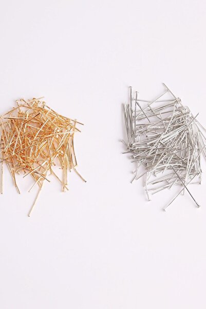 Clerks DIY Jewelry Making Material 100 Pieces Coated 30 mm Flat Jewelry Nail Set