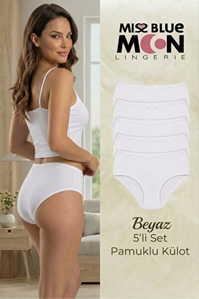 missblue moon High Waist Bato Cotton 5-Piece Women's Panties 5000