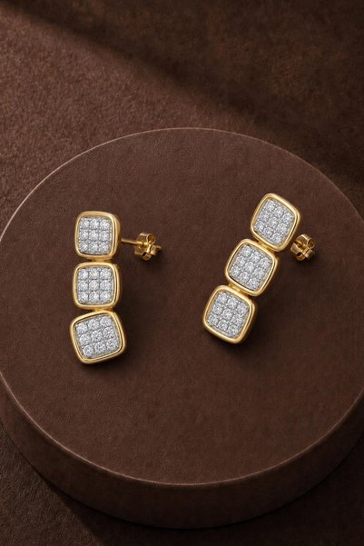 New Obsessions Üçtaş Vip Nail Earrings