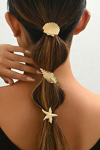 New Obsessions 3 Pieces of Sea Shell Starfish Hair Clips