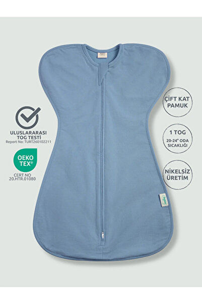 Zuppers Kelebek Baby Swaddle Sleeping Bag - 1 Tog - Aqua