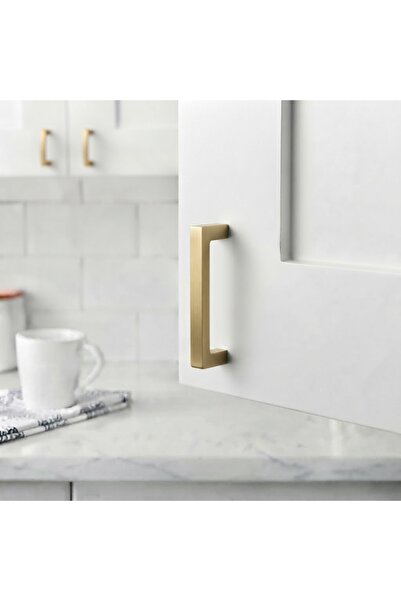 Yc Dekor Mâner din aluminiu, auriu mat, 192 mm, mâner de lux pentru mobilier ...
