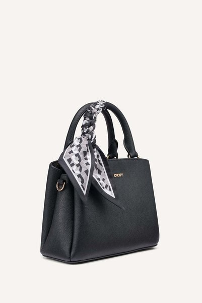 Dkny PAIGE SMALL SATCHEL W/-BGD - BLK/GOLD-N/S