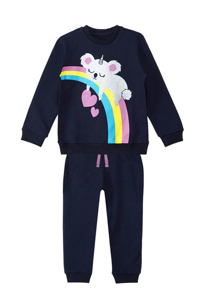 Denokids Simli Koala Kız Çocuk Kışlık Eşofman Takım