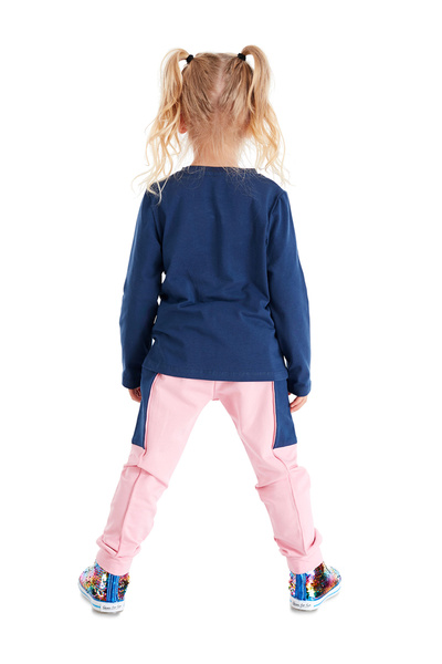 Denokids Girls Winter Fox Pattern Cotton Pink Long Sleeve 2 Piece T-Shirt Pants Set 2-8 Years