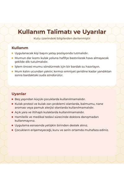 Relife Kulak Temizleme Mumu Çubuğu Ear Candle 5 Kutu 10 Adet