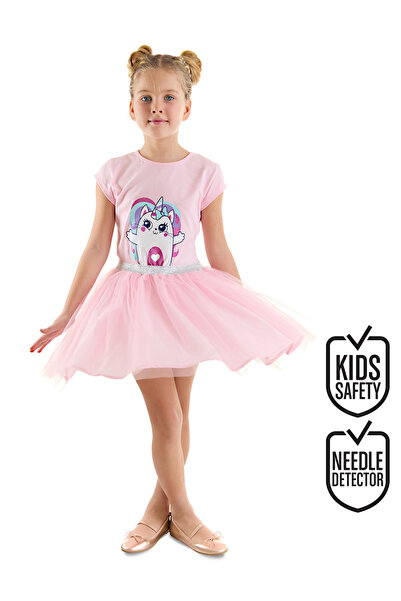 Denokids Γατάκι Μονόκερος Κοριτσίστικο Τούλι Ροζ Φόρεμα