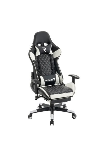 RFAN Scaun de gaming, GalacticGlide, negru-alb WF-6039