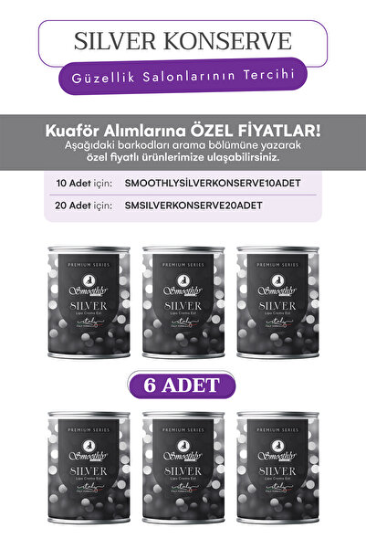 Smoothly Silver Konserve Gümüş Konserve 800 G. X 6 Adet , Profesyonel Kuaför Ağdası