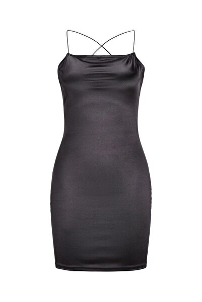 Jack & Jones Rochie de damă neagră slim cu gât pătrat 12248800