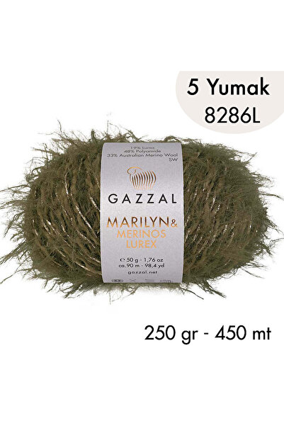 Gazzal Marilyn & Merinos Lurex 8286 L- 5 Balls 250 Gr