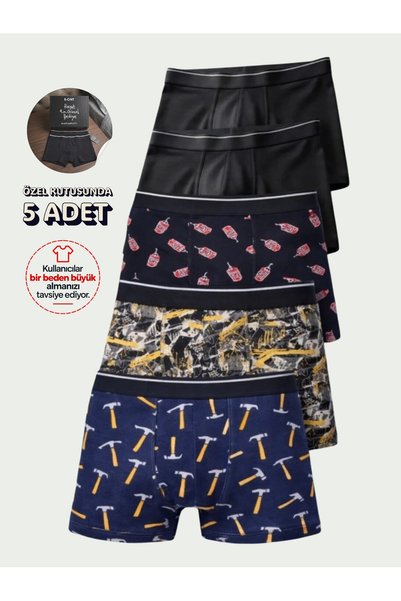 CENNETOĞLU TRENDYBEE Boxeri pentru bărbați din bumbac Lycra, ambalați individ...