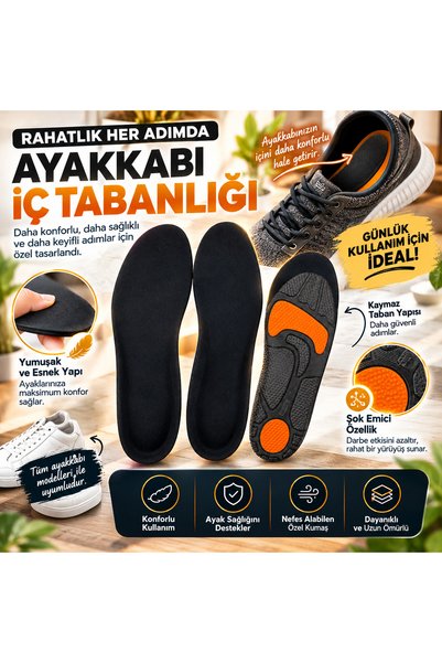Genel Markalar Ortopedik, Jelli, Masaj Etkili, Yumuşak ve Destekli Ayakkabı T...