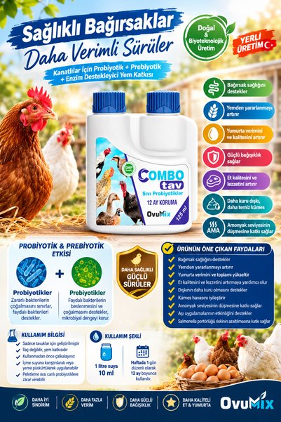 OVUMİX Tavuklar İçin Sıvı Probiyotik Bağırsak Sağlığı & Yumurta ve Et Verimi ...