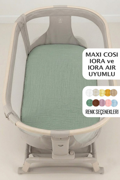 Soho Organics Maxi Cosi Iora ve Iora Air Uyumlu (OVAL) Lastikli Çarşaf - Müsl...