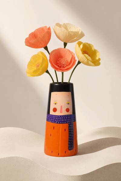 ARİENEL Ceramic Vase |   Tomris |   Handmade |   21X10 cm |   Unique |   Arti...