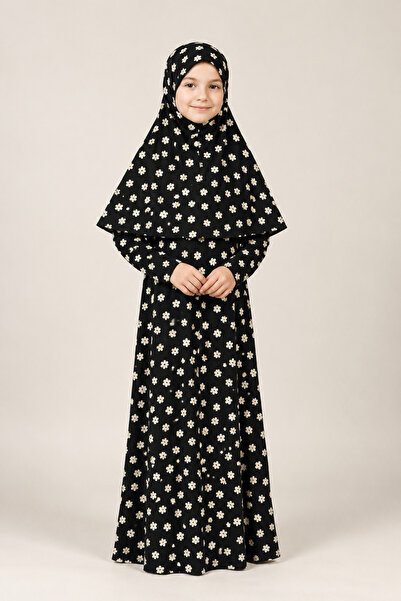 medipek Girl's Patterned Prayer Dress Lycra Flexible Printed Fabric