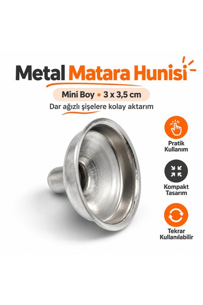 Store Matara Hunisi 3x3,5 Cm Mini Metal Huni Taşınabilir Dolum Aparatı Pratik...