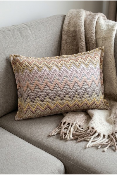 Alseko Concept 02-Husă de pernă cu model zig-zag imprimat, 43x43 cm
