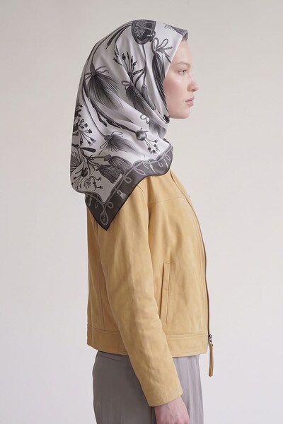 Levidor Rope Patterned Marvella Scarf Gray