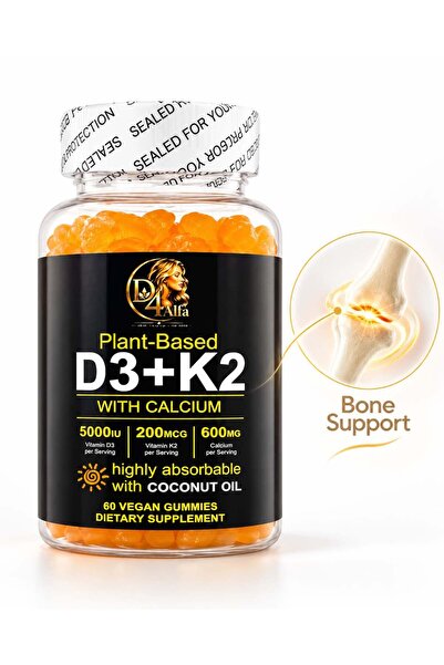 D4ALFA D3+K2+Calciu 60 Jeleuri Vegane Fără Gluten
