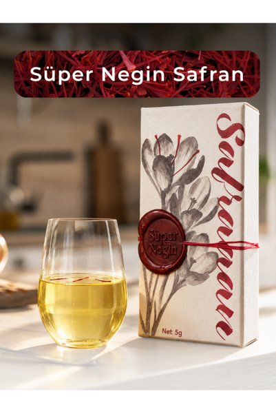 Safraaan Premium 5 Gram Süper Negin Safran