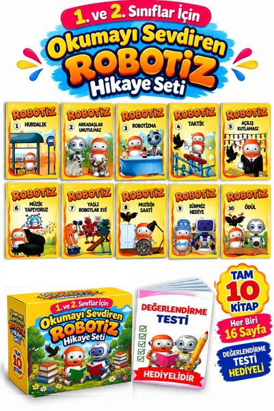 Ata Yayıncılık مجموعة من Robotiz قصة مكونة من 10 قطع تحظى بإحساس المغامرة وتح...