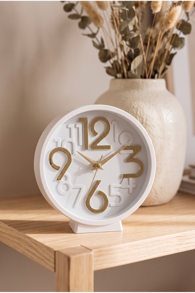 Frapan Home GLX 2'si 1 Arada Masa ve Duvar Saati 18 cm Sessiz Mekanizmalı Dek...