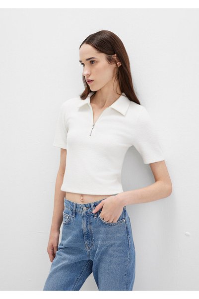 Mavi Ecru Polo T-Shirt Fitted / Bodycon Fit 1613593-70057