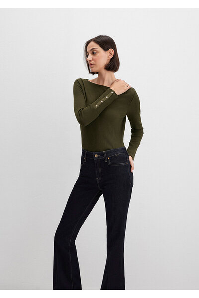 Mavi Tricou verde cu mânecă lungă / mulat croială 1613595-71545